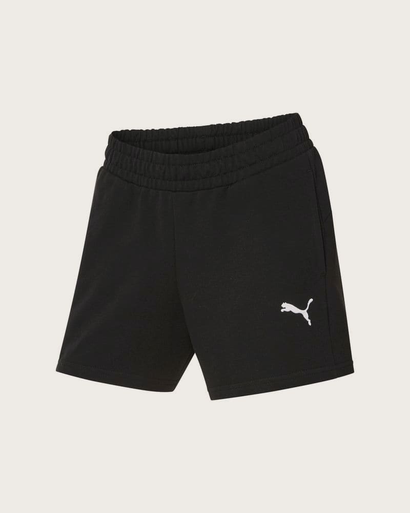 PUMA Dámske teplákové šortky „TeamGOAL Casuals“, so stredne vysokým pásom. (čierna)