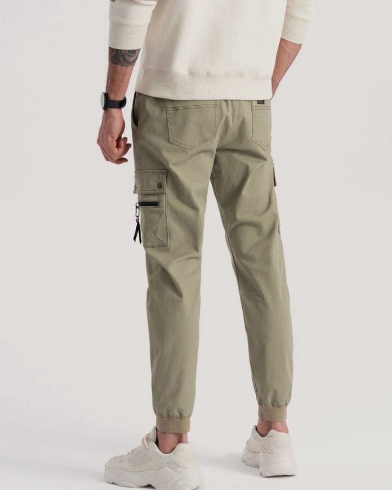 Trendové khaki joggery – fotka 2