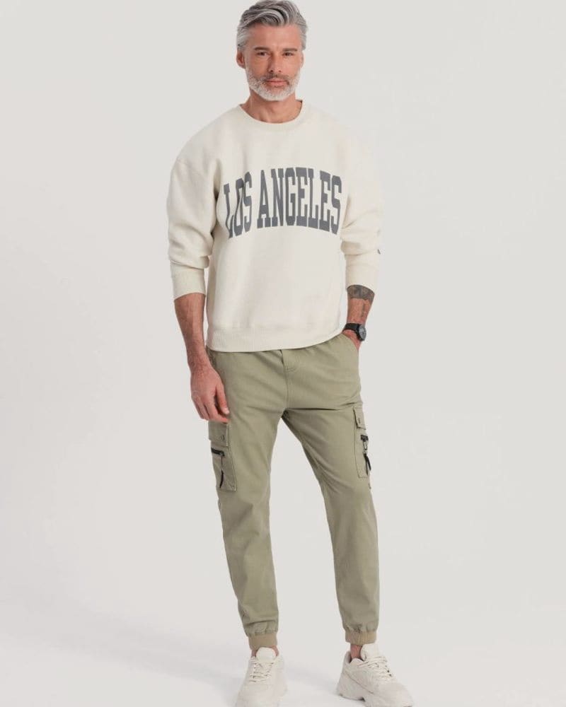 Trendové khaki joggery – fotka 5