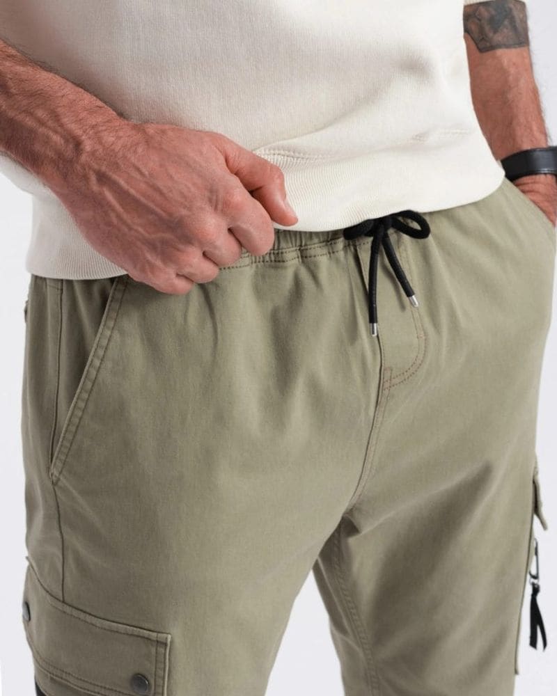 Trendové khaki joggery – fotka 7