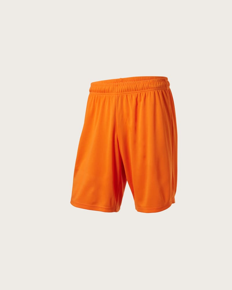 CRIVIT Pánske funkčné futbalové šortky s pohodlným elastickým pásom so šnúrkou. (oranžová, S (44/46))
