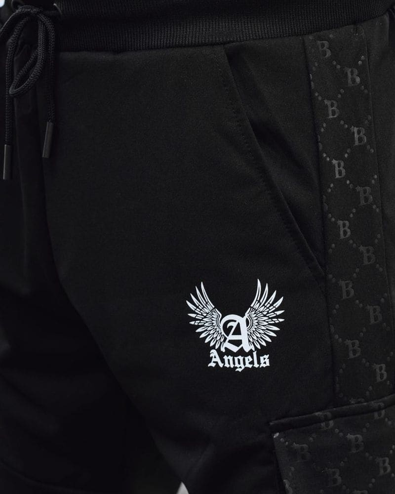 Moderné čierne kapsáčové joggery – fotka 3