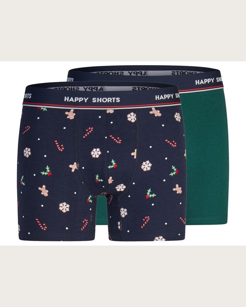 HAPPY SHORTS Pánske boxerky, 2 ks. (navy modrá/sivá, L) – fotka 2