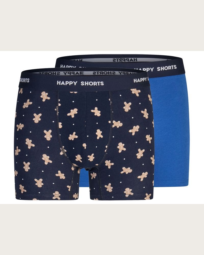 HAPPY SHORTS Pánske boxerky, 2 ks. (navy modrá/sivá, L) – fotka 3