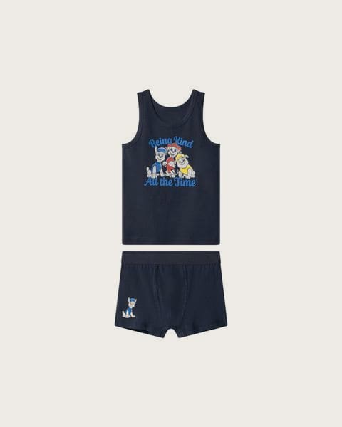 Súprava bielizne pre batoľatá „Paw Patrol“, 2-dielna. (navy modrá, 98/104)