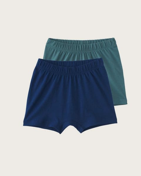 LUPILU® Detské šortky, 2 ks. (zelená/navy modrá, 86/92)