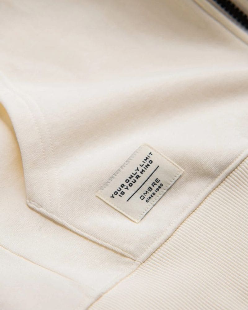 Základná krémová mikina na zips – fotka 7