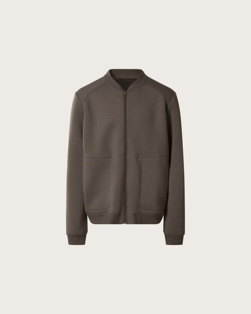 ESMARA MEN Pánska mikina na zips (hnedá, L (52/54))