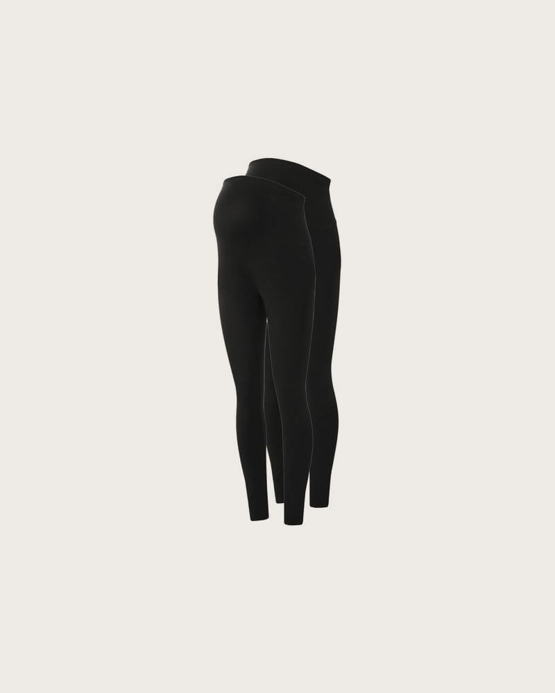 ESMARA® Dámske tehotenské legíny, 2 kusy (čierna, XL (48/50))