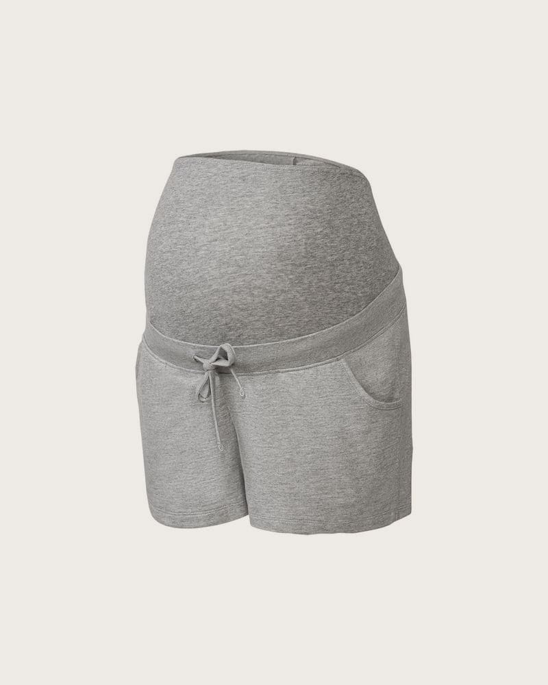 ESMARA® Dámske tehotenské teplákové šortky, nízky pás, s elastickým lemom. (sivá, XS (32/34))
