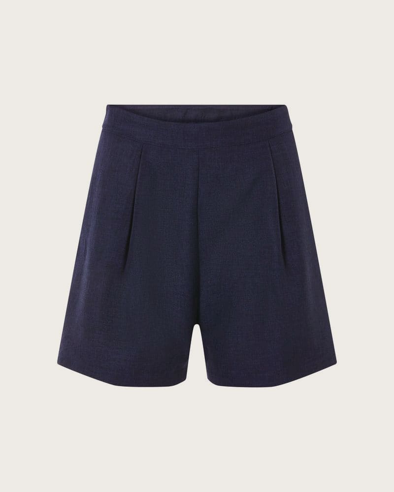 ESMARA® Dámske šortky v ľanovom vzhľade (navy modrá, 40)