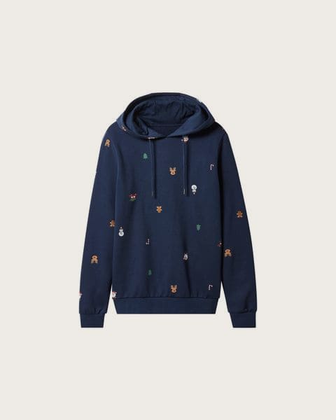 ESMARA MEN Pánska mikina s kapucňou (navy modrá, XL (56/58))