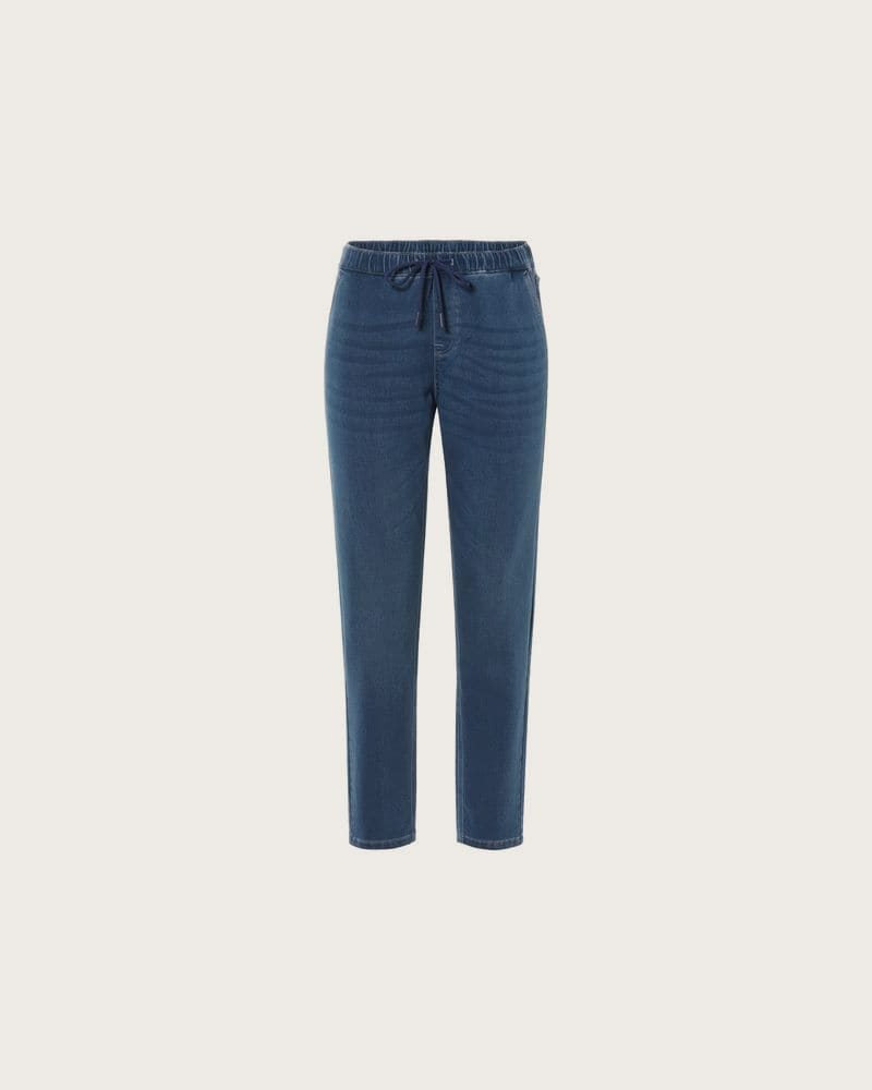 ESMARA® Dámske denimové joggery, Relaxed Fit, normálna výška pásu. (modrá, 36)