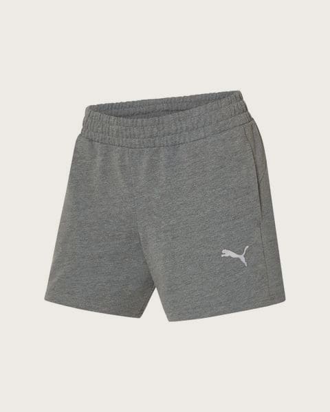 PUMA Dámske teplákové šortky „TeamGOAL Casuals“, so stredne vysokým pásom. (sivá)