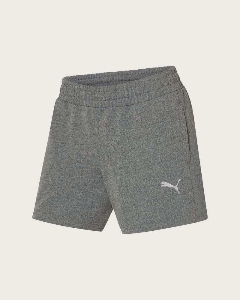PUMA Dámske teplákové šortky „TeamGOAL Casuals“, so stredne vysokým pásom. (sivá)