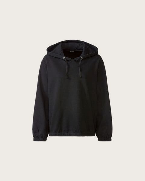 ESMARA® Dámska mikina s kapucňou a šnúrkou. (čierna, XL (48/50))