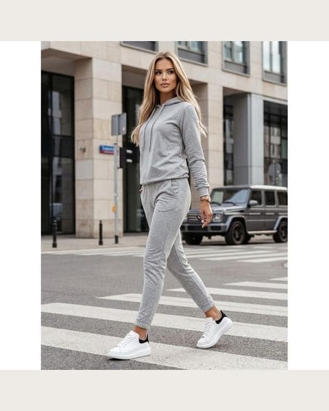 Dámska svetlosivá tepláková súprava