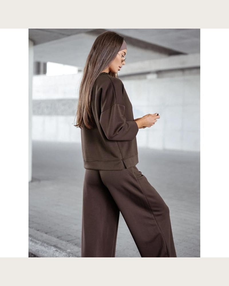 Dámska čokoládová oversize súprava – fotka 3
