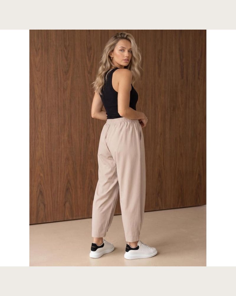 Dámske béžové joggery – fotka 4