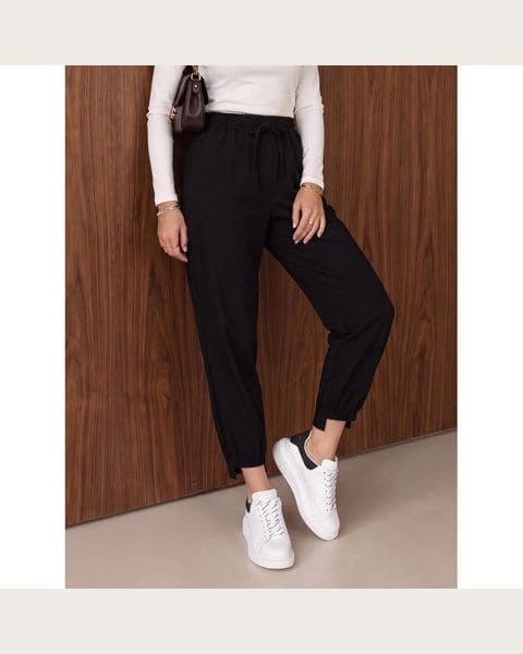 Čierne dámske joggery