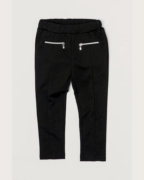 Legíny dievčenské jazdecké, s vreckami na zips, Minoti, SHADES 11, černá