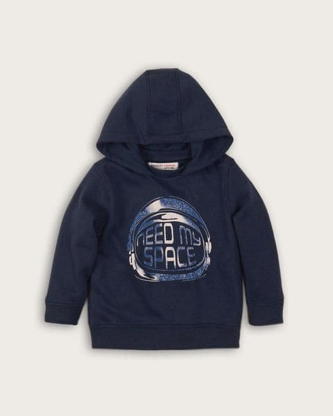 Chlapčenská mikina, Minoti, TB FLEECE HOODY 1, tmavomodrá