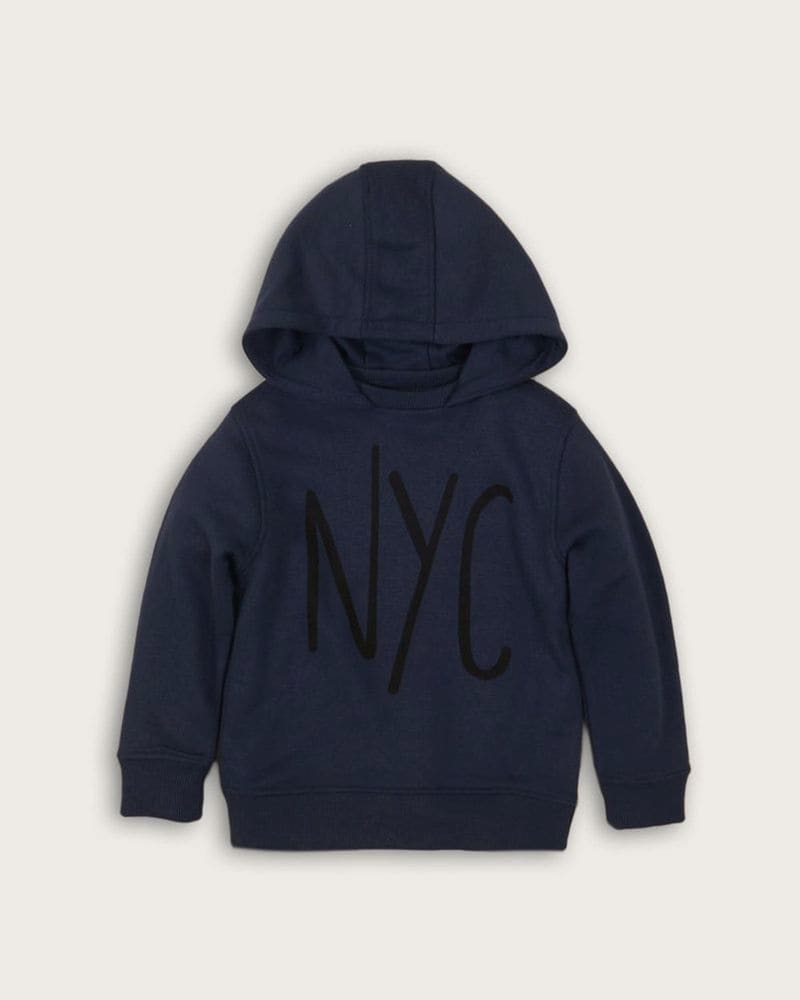 Chlapčenská mikina, Minoti, KB FLEECE HOODY 7, tmavomodrá
