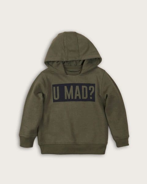 Chlapčenská mikina, Minoti, KB FLEECE HOODY 9, khaki