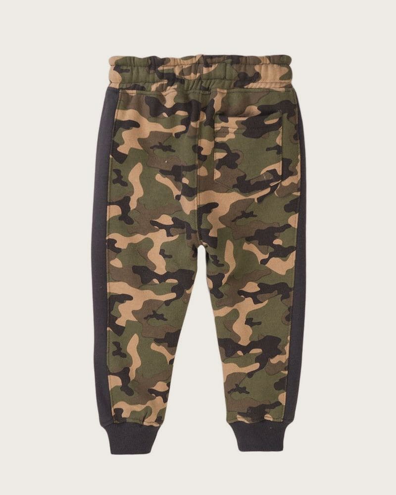 Tepláky chlapčenské maskáčové, Minoti, King 4, khaki – fotka 2