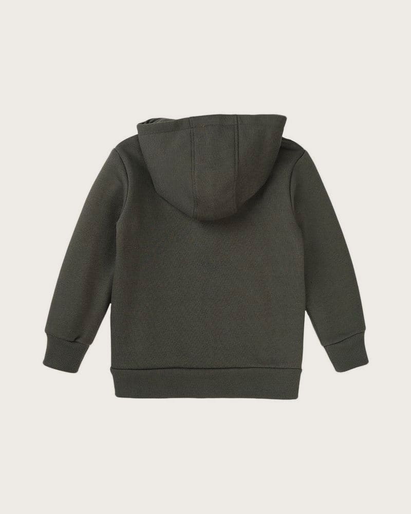 Chlapčenská mikina s kapucňou, Minoti, 7BZTHRU 6, khaki – fotka 2