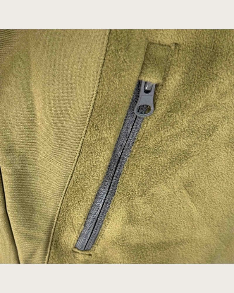 Outdoorová fleecová mikina na zips Pidilidi PD1171-14 Khaki - S – fotka 6