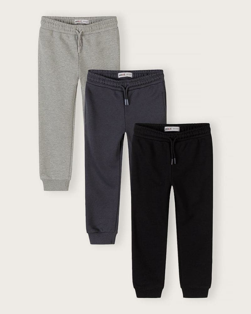 Tepláky slim-fit s elastickým pásom a sťahovacou šnúrkou 3pack Minoti 29FLEECE287