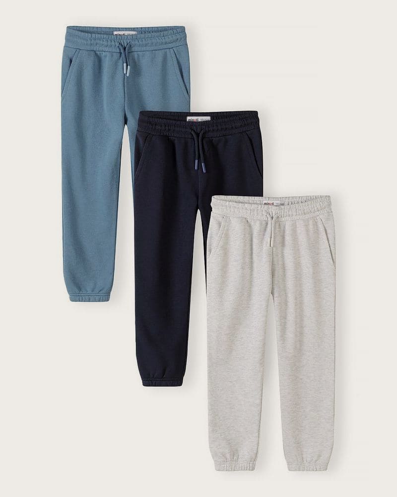 Tepláky slim-fit s elastickým pásom a sťahovacou šnúrkou 3pack Minoti 29FLEECE286