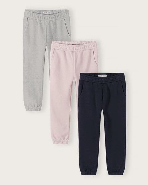 Dievčenské tepláky s elastickým pásom a sťahovacou šnúrkou 3pack Minoti 30FLEECE155