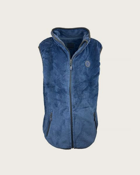 Unisex chlpatá vesta so stojačikom Pidilidi PD1207-04 modrá - S