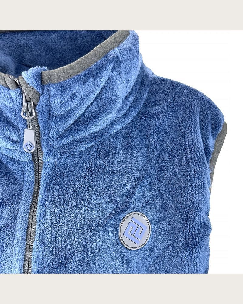 Unisex chlpatá vesta so stojačikom Pidilidi PD1207-04 modrá - S – fotka 2