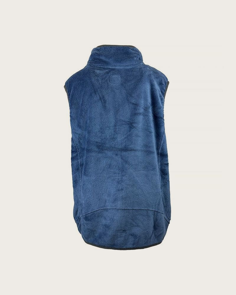 Unisex chlpatá vesta so stojačikom Pidilidi PD1207-04 modrá - S – fotka 3