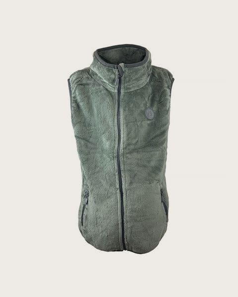 Unisex chlpatá vesta so stojačikom Pidilidi PD1207-19 zelená - S