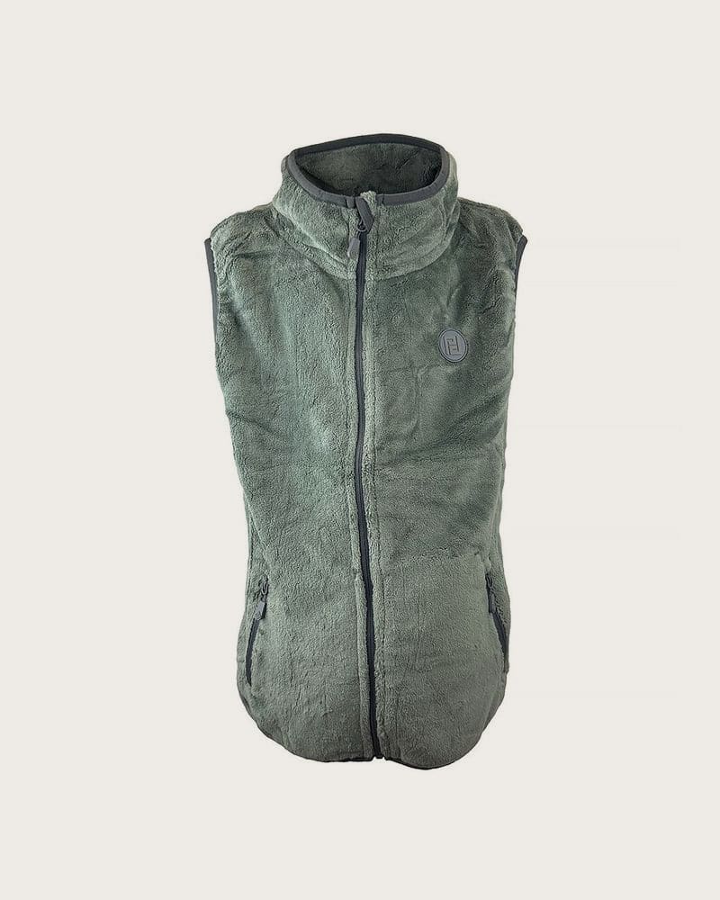 Unisex chlpatá vesta so stojačikom Pidilidi PD1207-19 zelená - S
