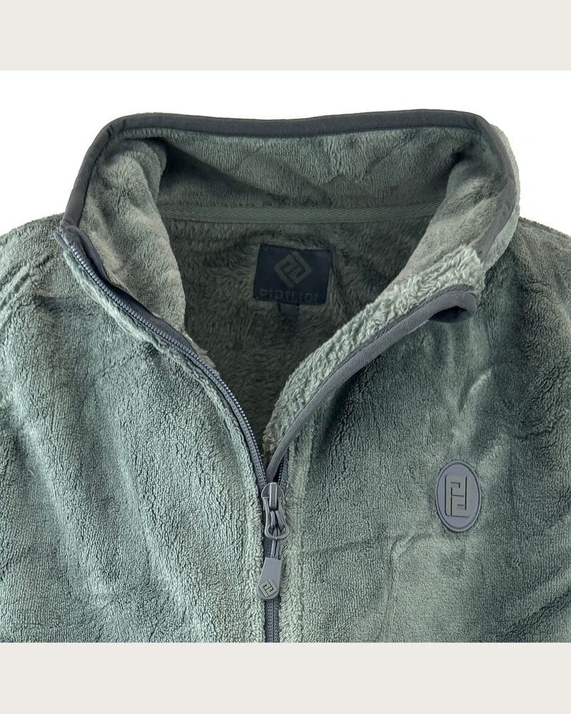 Unisex chlpatá vesta so stojačikom Pidilidi PD1207-19 zelená - S – fotka 2
