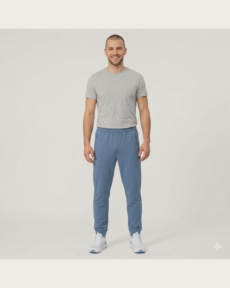Pánske tepláky 4F TROUSERS FNK M1046-32M-DENIM MELANGE – fotka 3