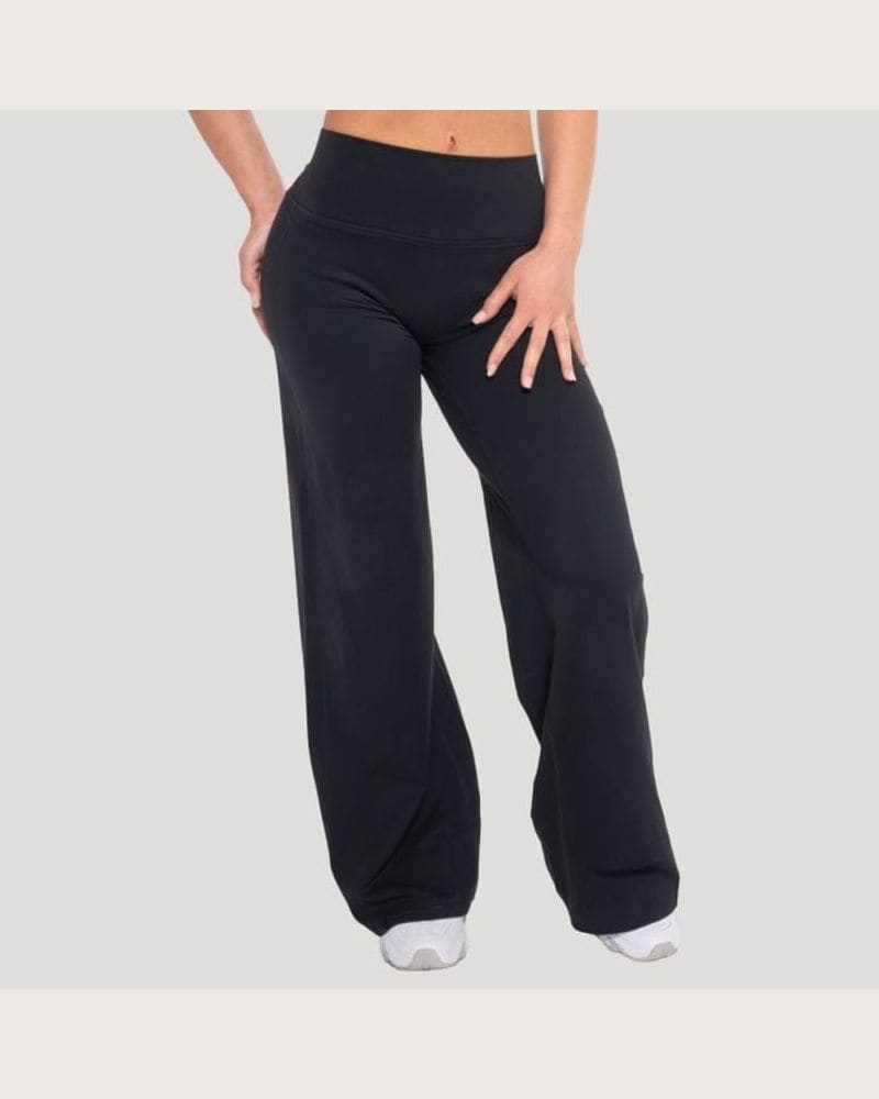 GymBeam Dámske nohavice Straight Flow Black XL