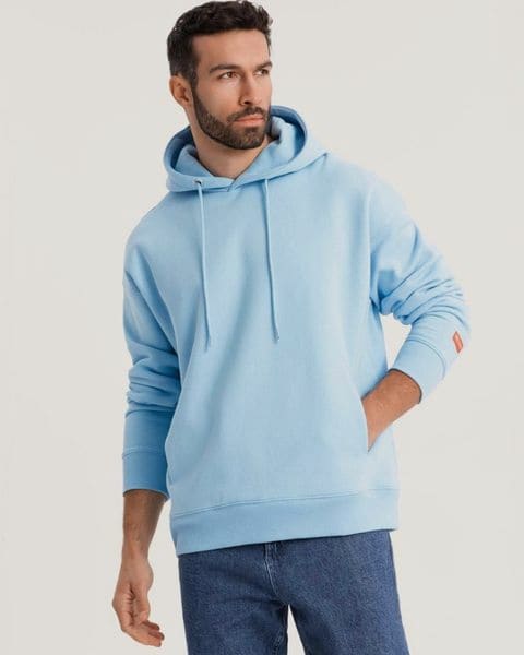 Pastelová modrá unisex mikina