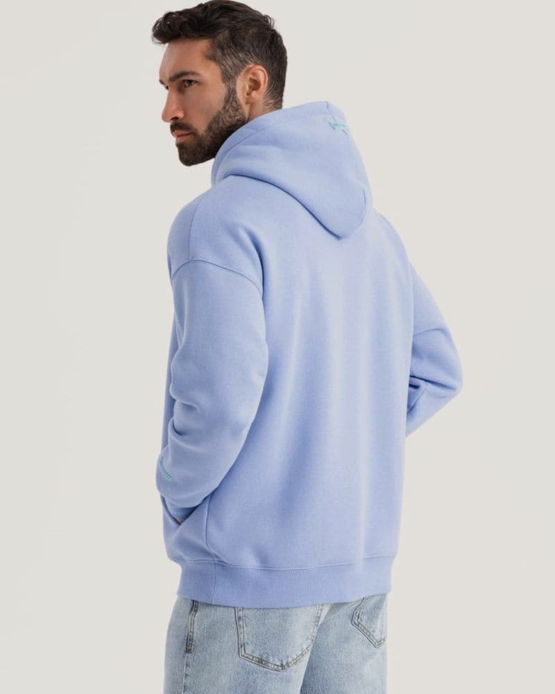 Pastelová levanduľová unisex mikina – fotka 2