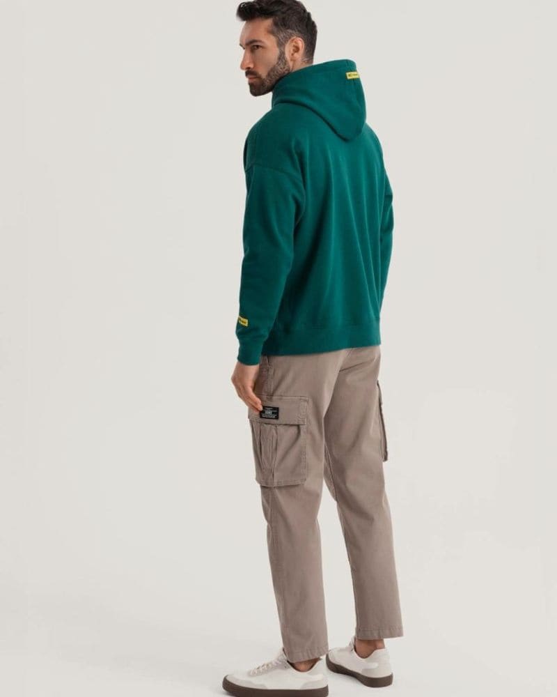 Pútavá zelená unisex mikina – fotka 2