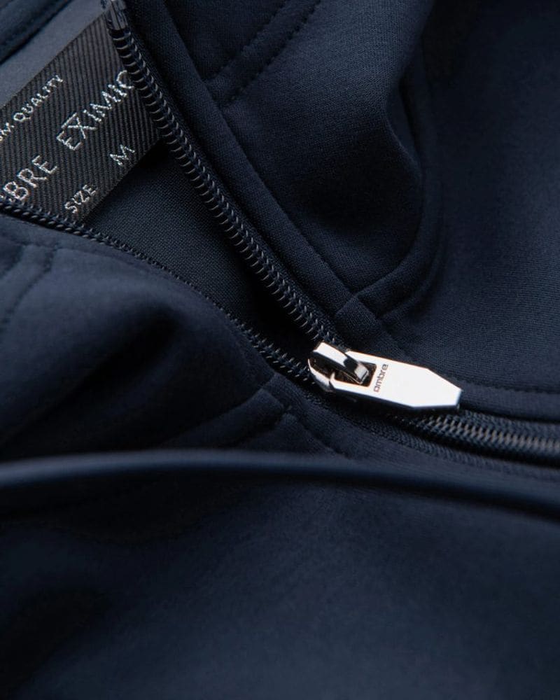 Pánska tmavomodrá mikina na zips – fotka 4