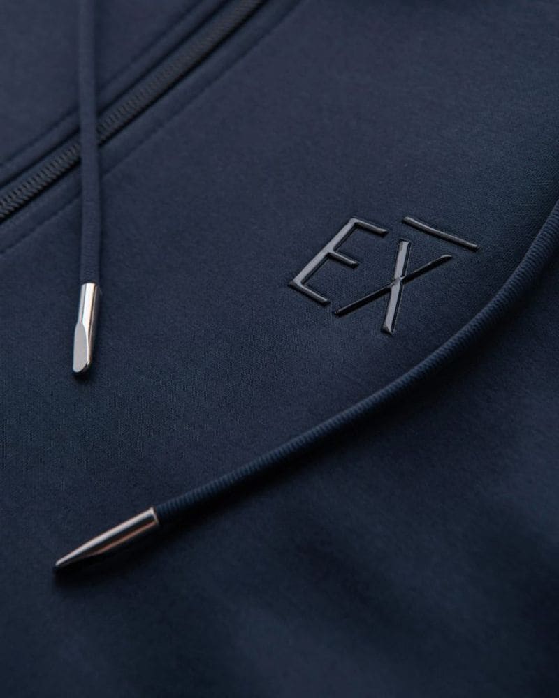 Pánska tmavomodrá mikina na zips – fotka 6