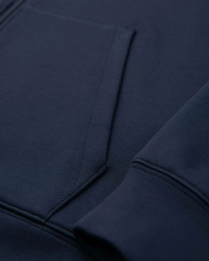 Pánska tmavomodrá mikina na zips – fotka 7
