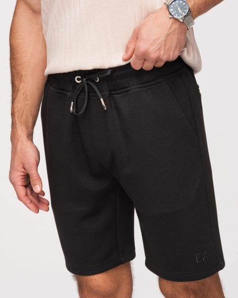 Trendy čierne pánske kraťasy s logom