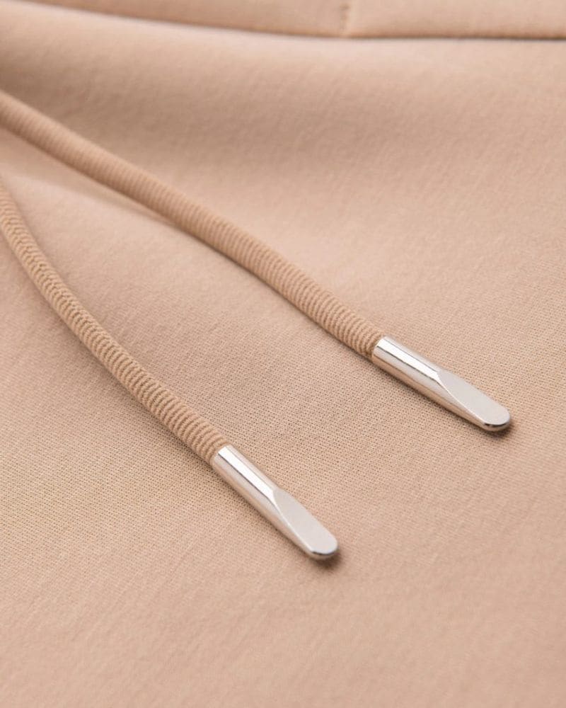Trendy béžové pánske kraťasy s logom – fotka 5